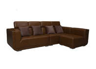 Classic Living Spaces Leather Sofa Steady Structure And Plastic Legs