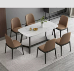 Fast Move Home Room Furniture Golden Wooden Dining Room Table And Chair Sets