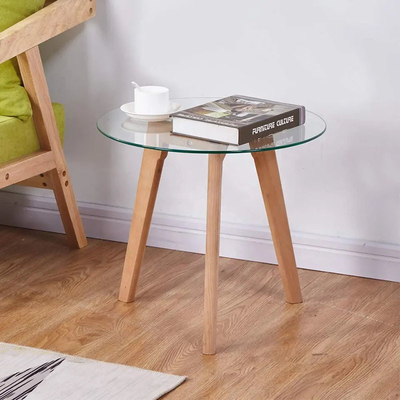 De klantgerichte Moderne Glaskoffietafel Uitstekende Rondetafel van het Aanpassingsglas