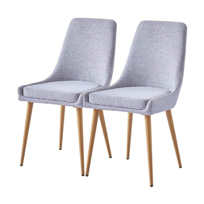 Textiel Bekleed Ergonomisch Achter het Ontwerpwit van de Eetkamer Zijstoel
